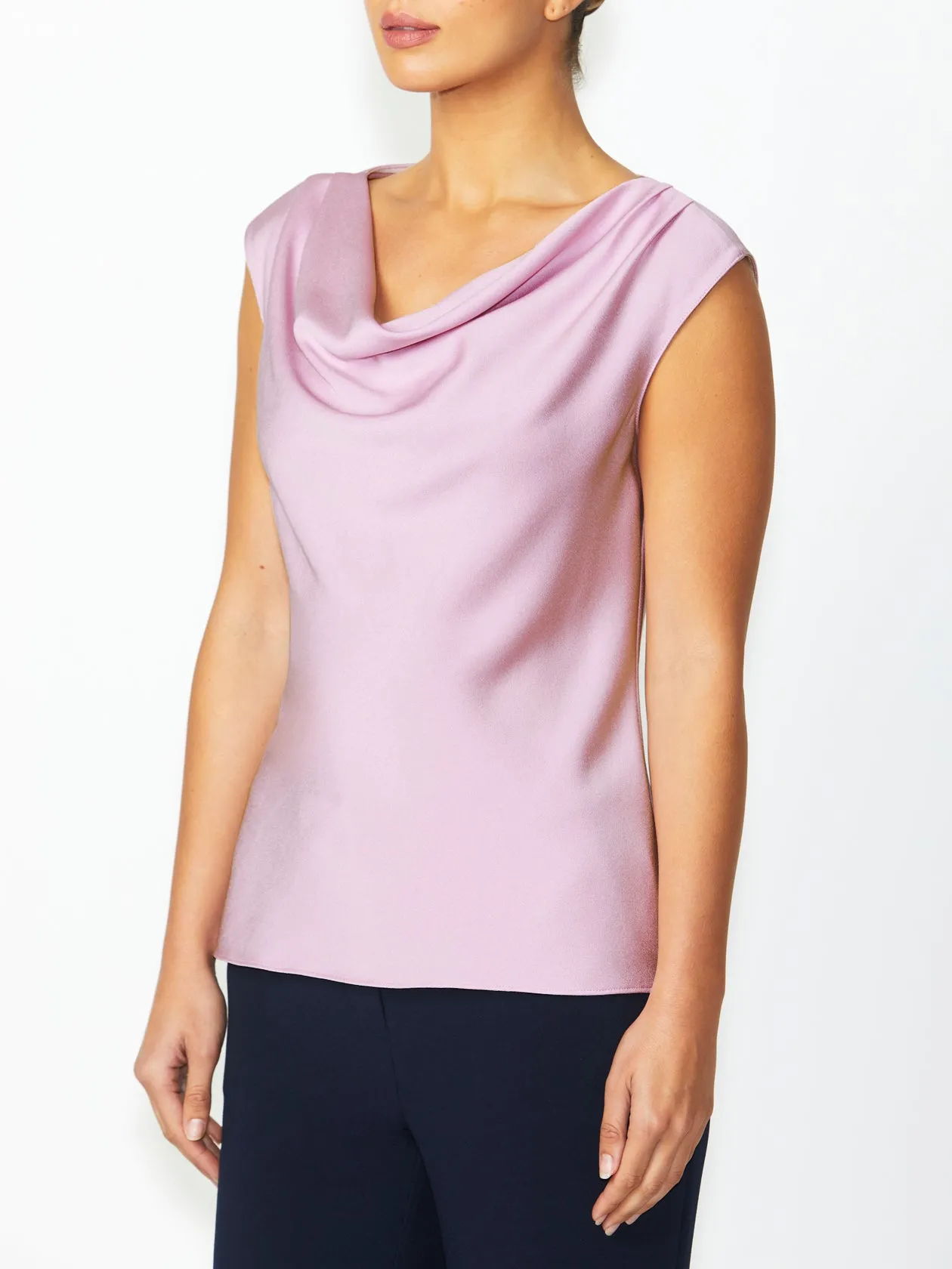 Harmony Lilac Cowl Neck Top