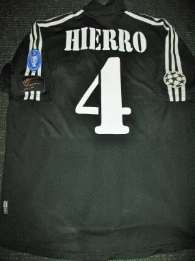 Hierro Real Madrid 2001 2002 Black UEFA Jersey Shirt Camiseta Maglia L Hierro Real Madrid 2001 2002 Black UEFA Jersey Shirt Camiseta Maglia L
