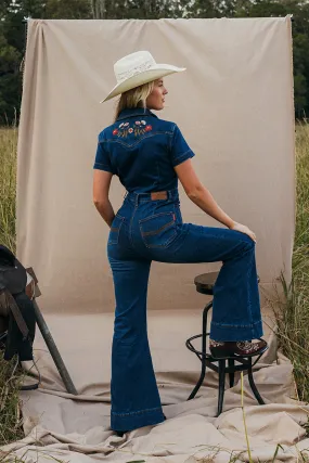 Juniper Womens Bootleg Jumpsuit - Classic Blue Juniper Womens Bootleg Jumpsuit - Classic Blue