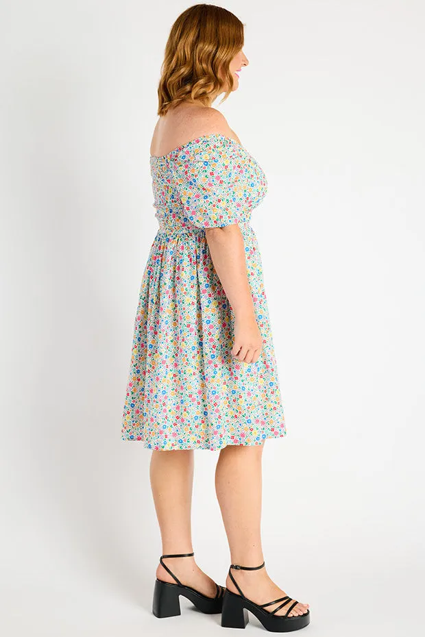 Katarina Ditsy White Dress