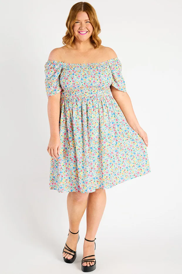 Katarina Ditsy White Dress