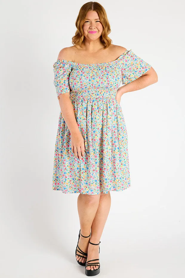 Katarina Ditsy White Dress