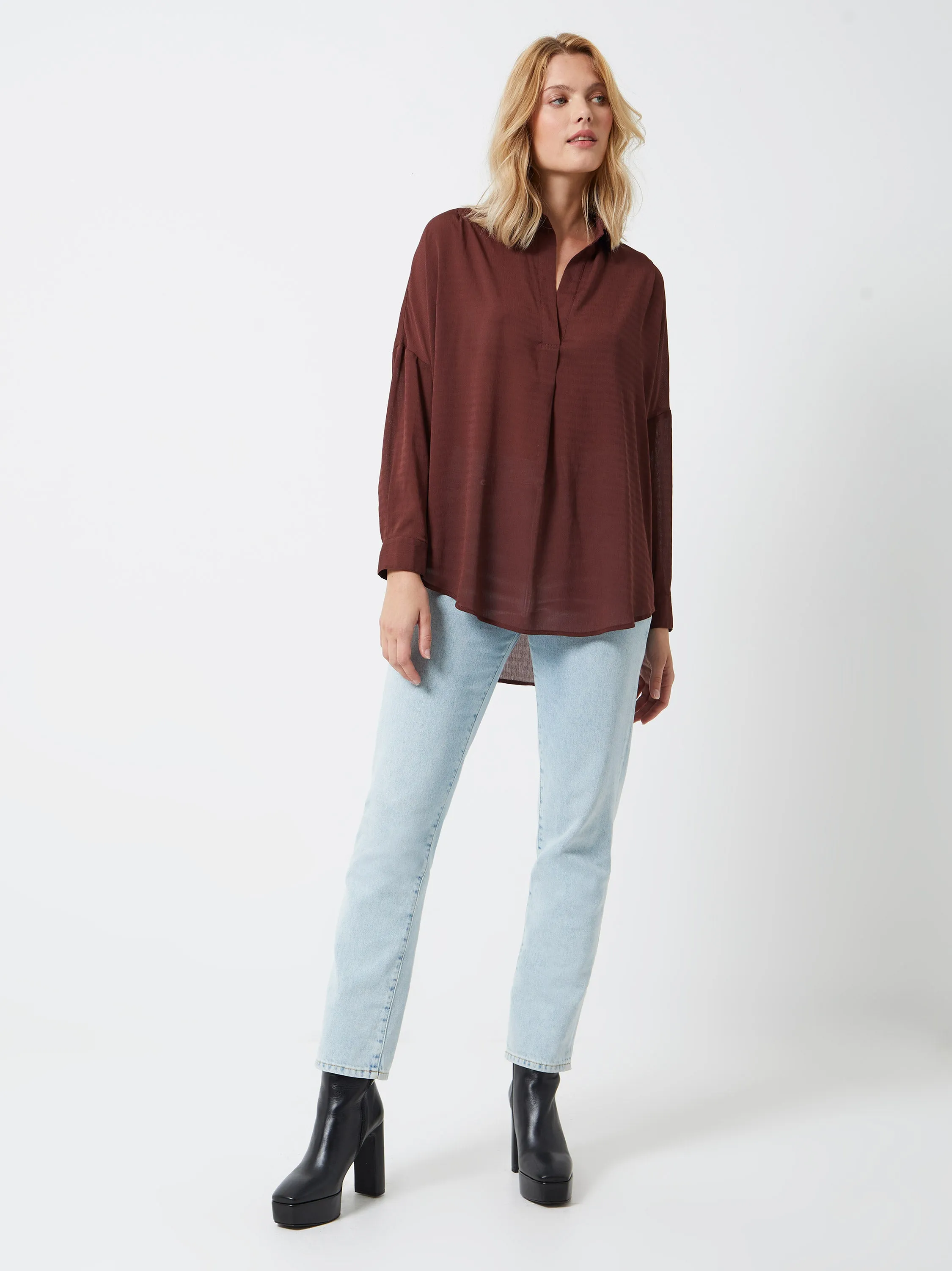 Klar Rhodes Textured Drape Shirt