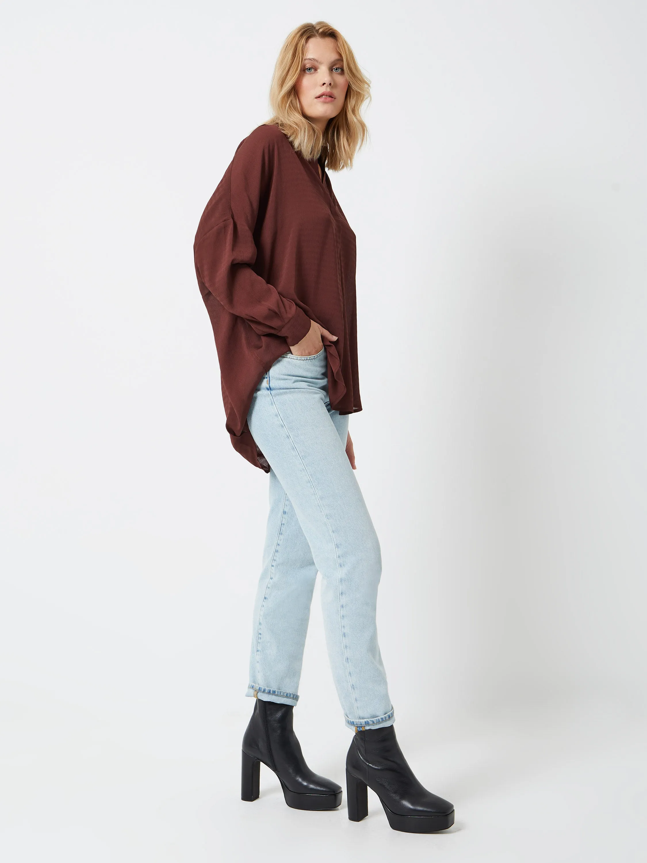 Klar Rhodes Textured Drape Shirt