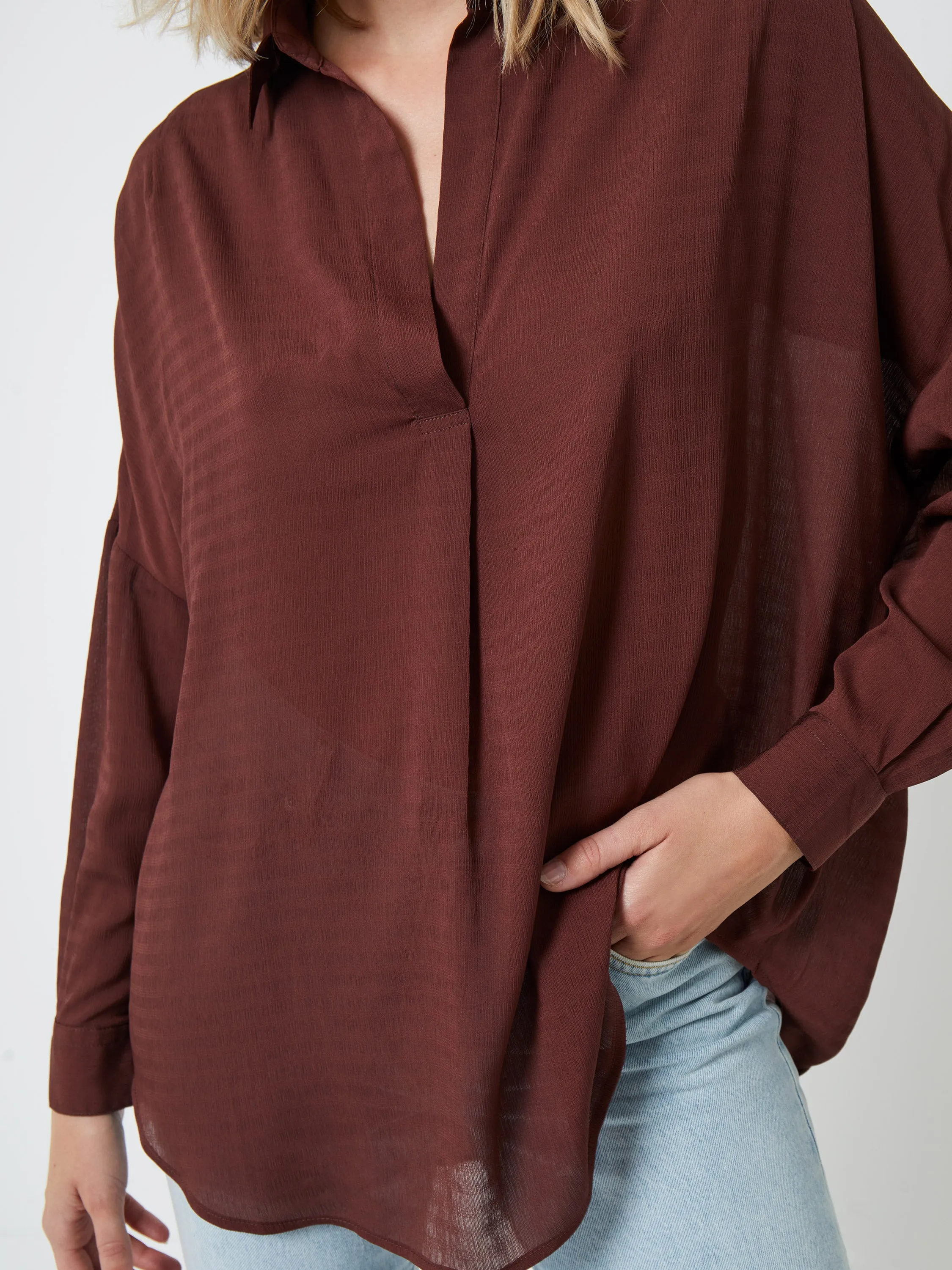 Klar Rhodes Textured Drape Shirt