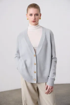 Lauren Cashmere Cardigan - Slate Blue Lauren Cashmere Cardigan - Slate Blue
