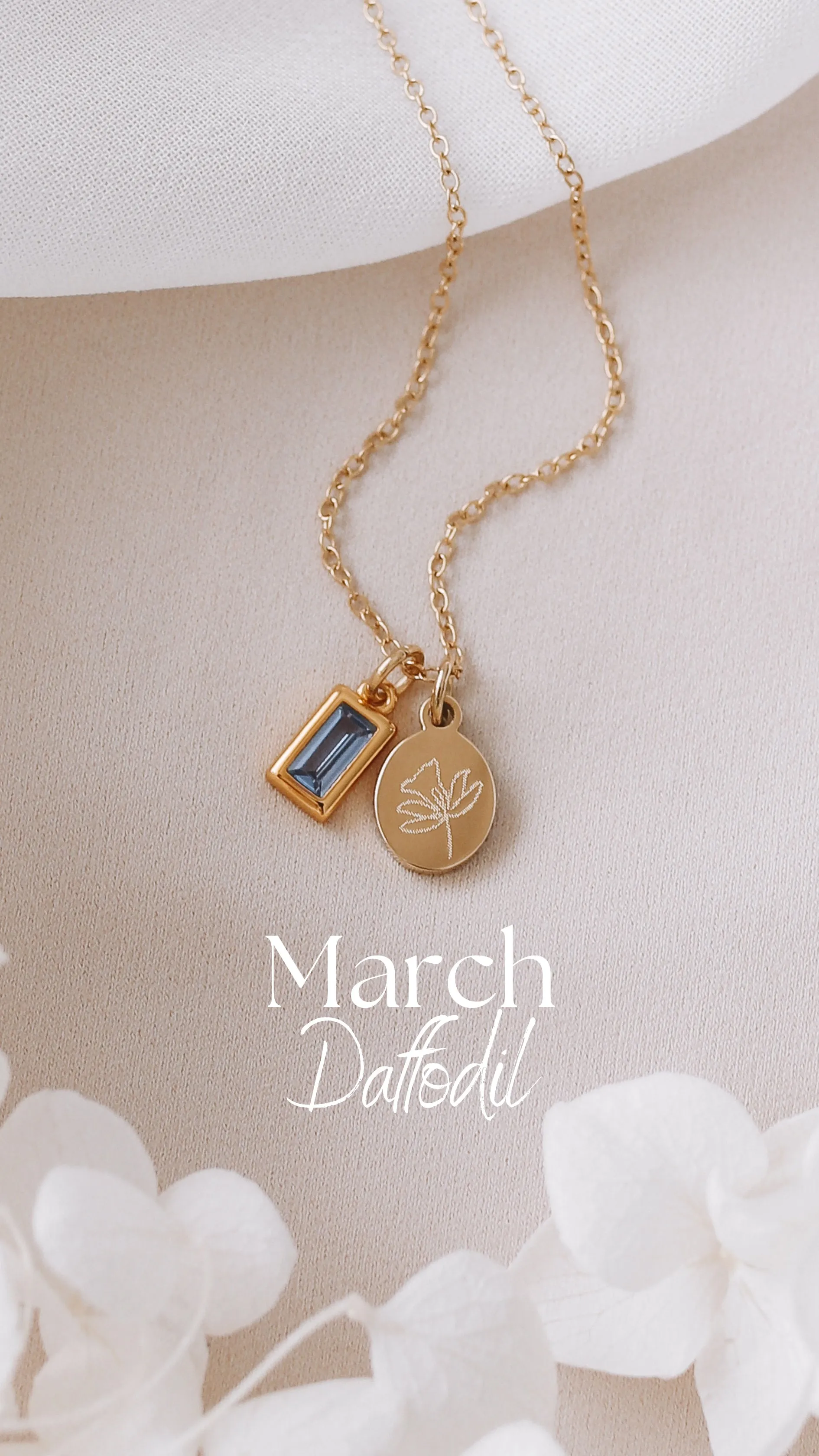 Lily - Silver or Gold Stainless Steel Monogrammed Necklace