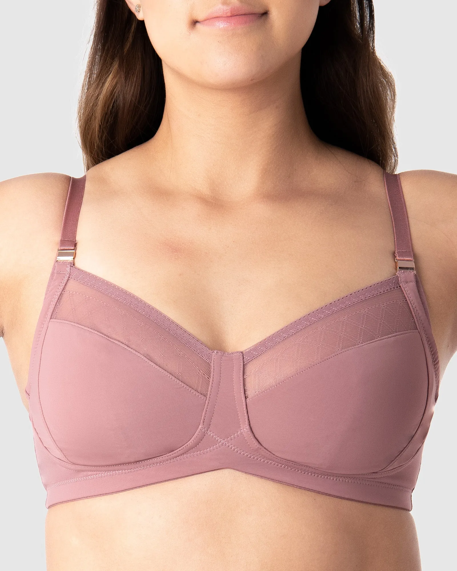 LUNAR ECLIPSE ANTIQUE ROSE NURSING BRA - WIREFREE
