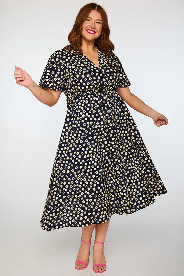 Marley Cotton Navy Sweet Daisy Dress