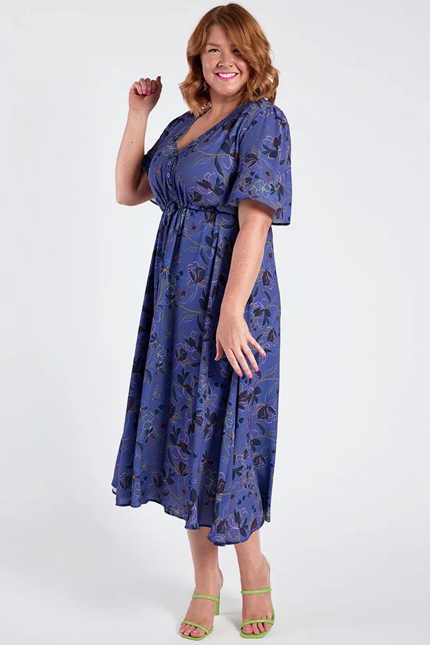 Marley Crepe Electric Bloom Dress