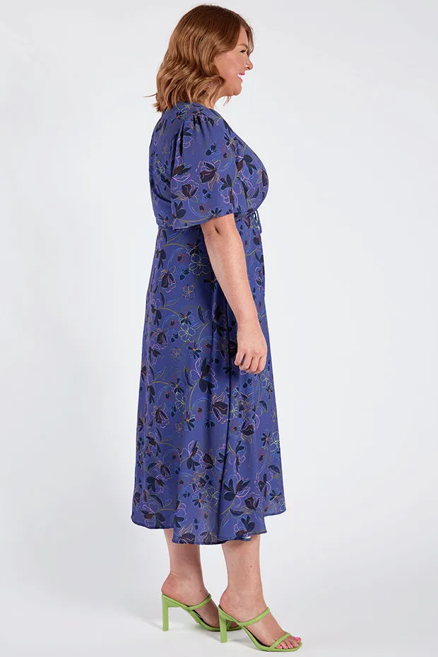 Marley Crepe Electric Bloom Dress