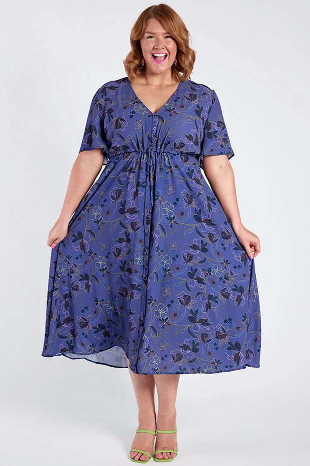 Marley Crepe Electric Bloom Dress