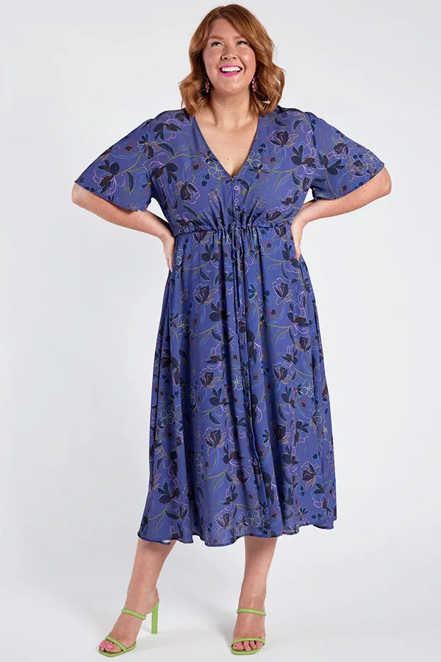 Marley Crepe Electric Bloom Dress