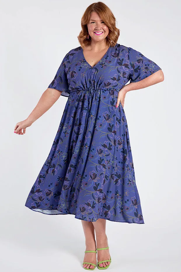 Marley Crepe Electric Bloom Dress