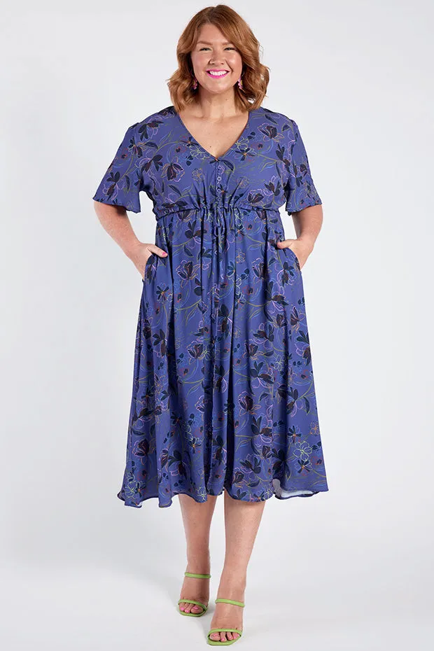 Marley Crepe Electric Bloom Dress