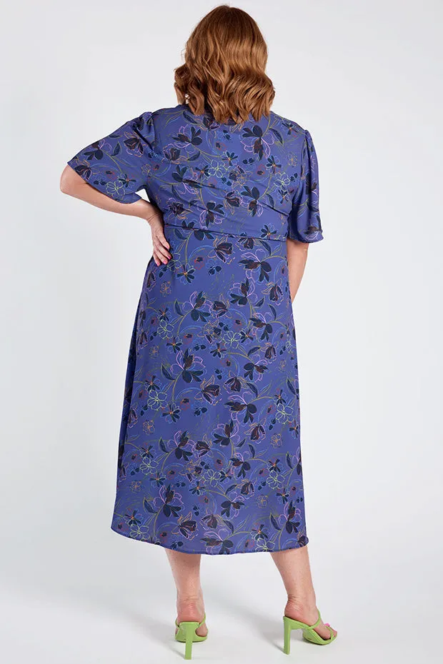 Marley Crepe Electric Bloom Dress