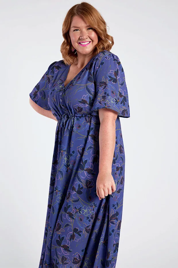 Marley Crepe Electric Bloom Dress