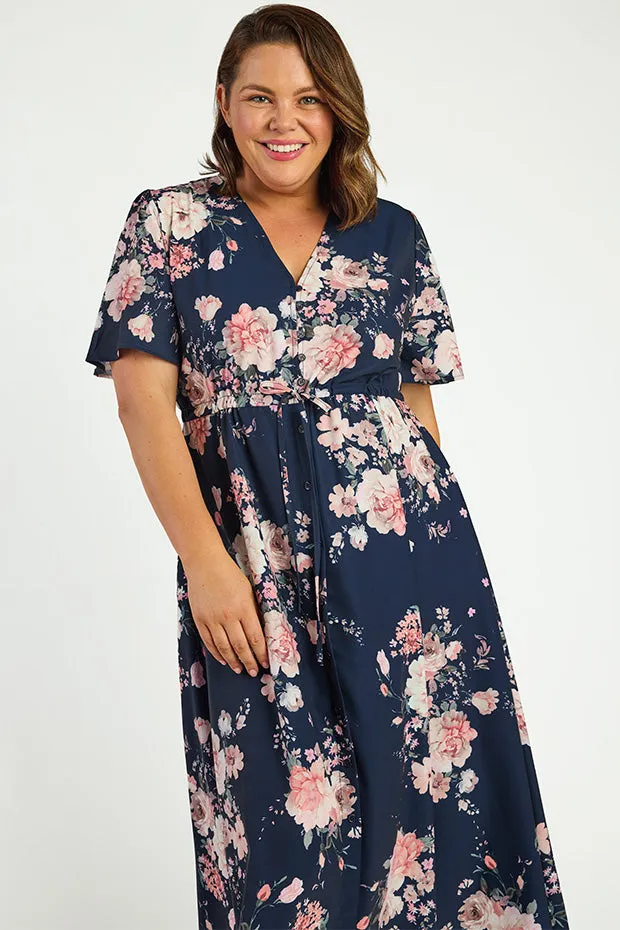 Marley Navy Floral Dress
