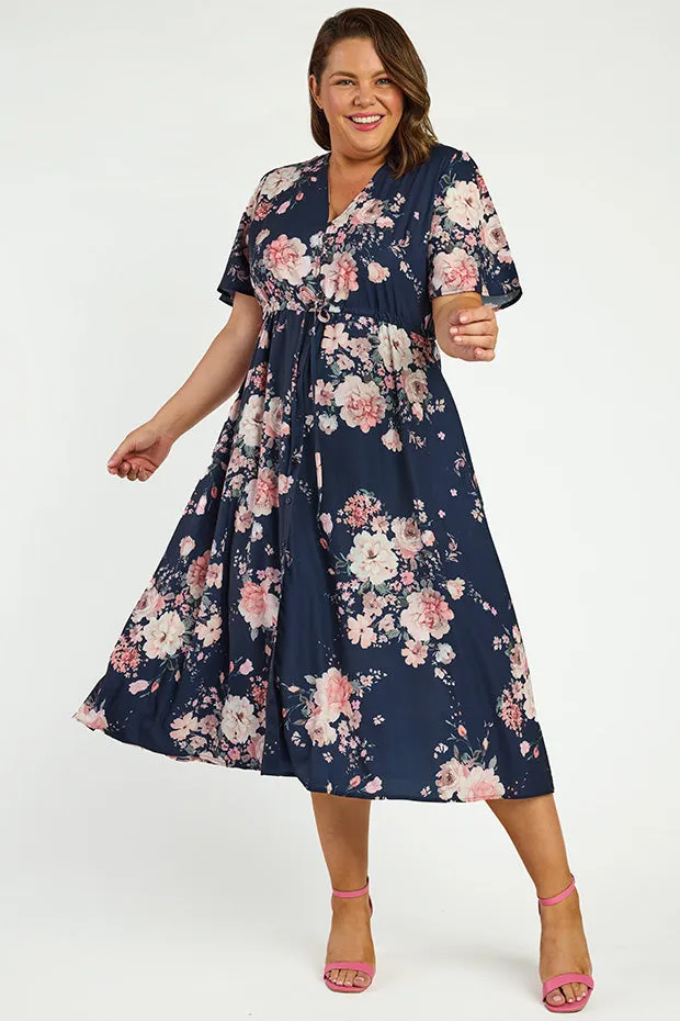 Marley Navy Floral Dress