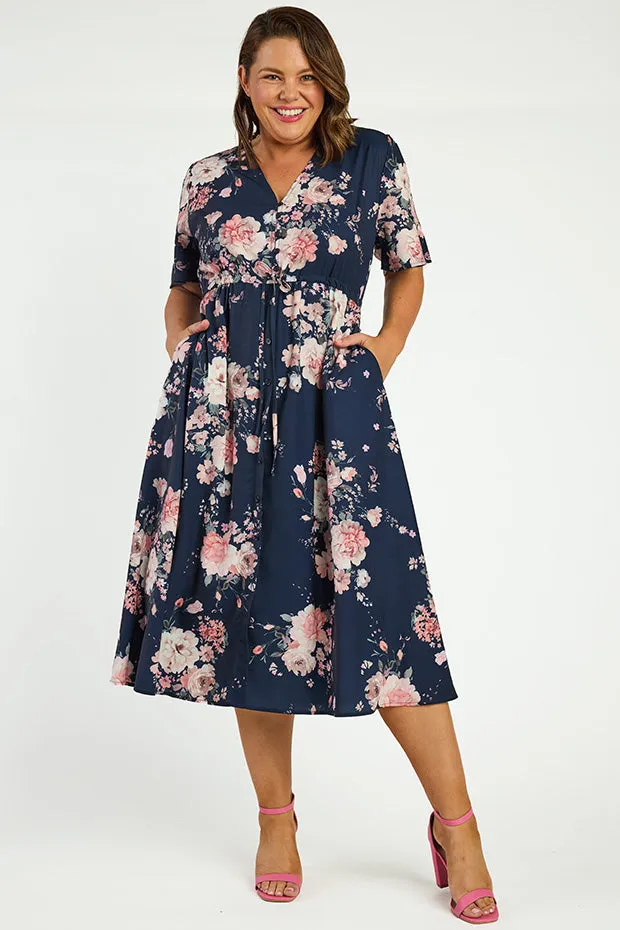 Marley Navy Floral Dress