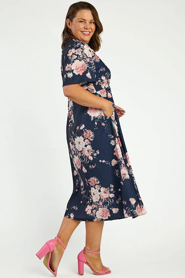 Marley Navy Floral Dress