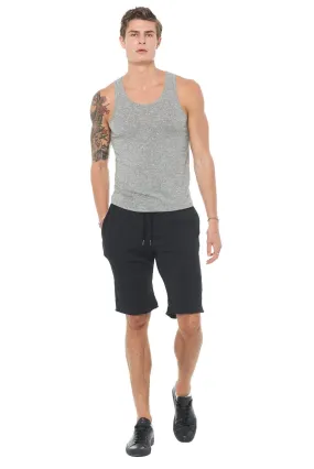 Men's French Terry Cut Off Short with Adjustable Draw Chord Men's French Terry Cut Off Short with Adjustable Draw Chord