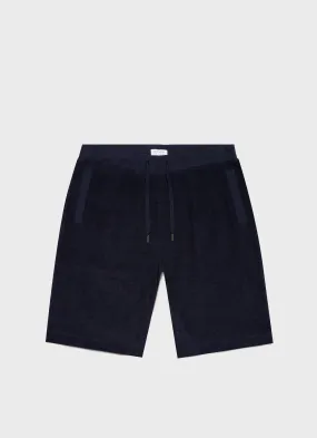 Men's Towelling Short in Navy Men's Towelling Short in Navy