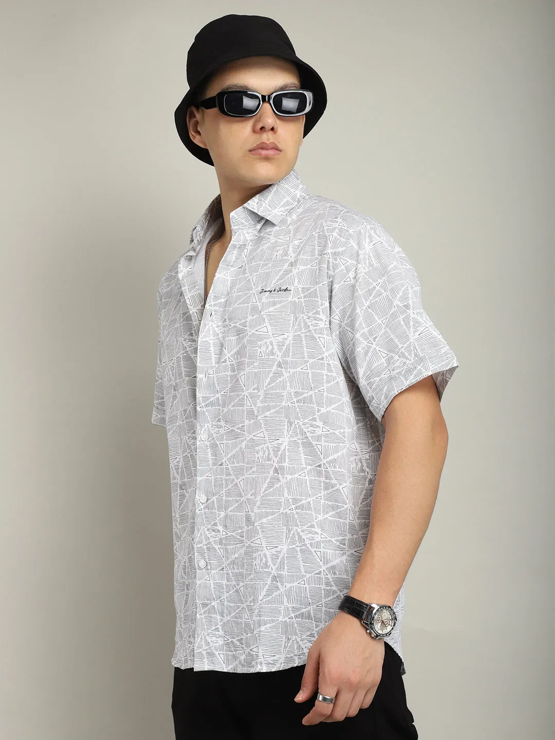 Mintstellar White Textured Shirt