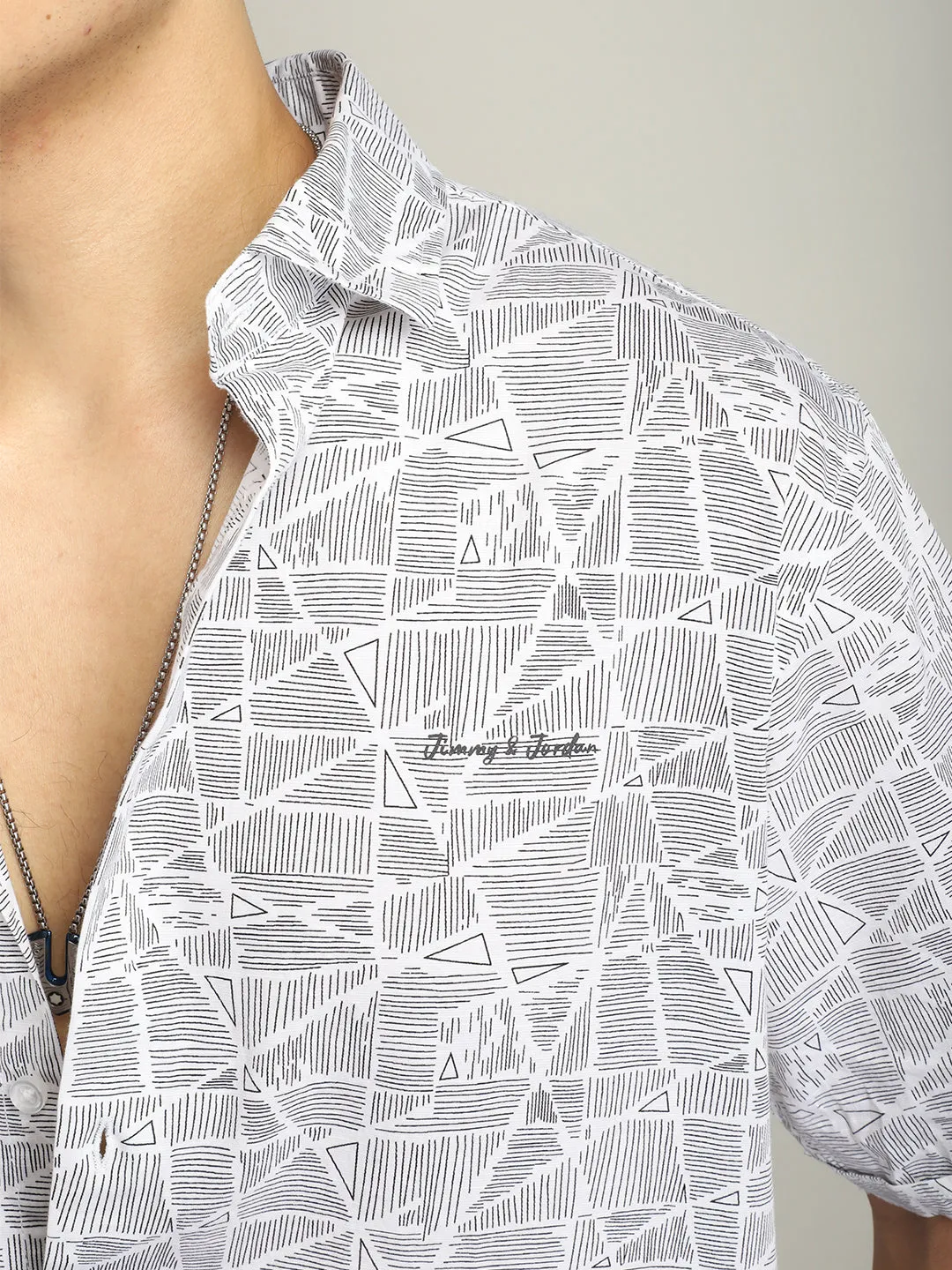 Mintstellar White Textured Shirt