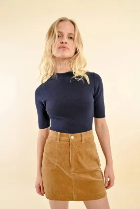 Molly Bracken Navy Short Sleeve Knit Sweater Molly Bracken Navy Short Sleeve Knit Sweater