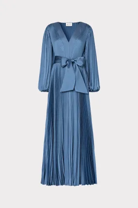 Nadie Pleated Satin Maxi Dress Nadie Pleated Satin Maxi Dress
