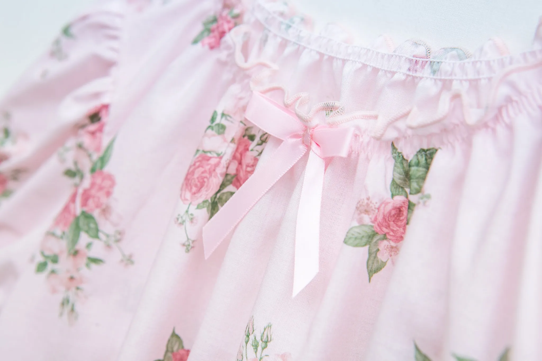 NATHALIE - GIRLS COTTON PYJAMA PINK ROSES