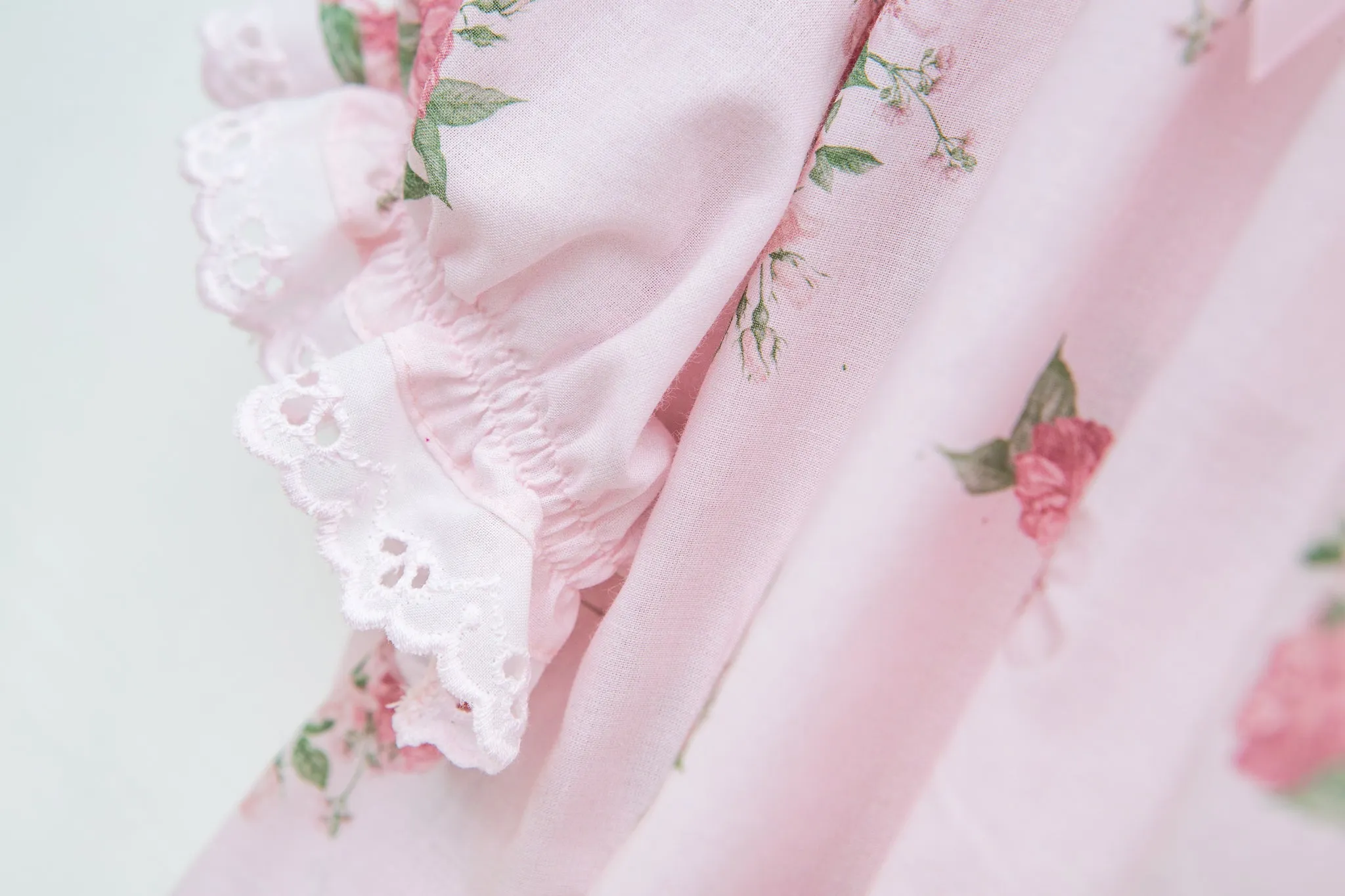 NATHALIE - GIRLS COTTON PYJAMA PINK ROSES