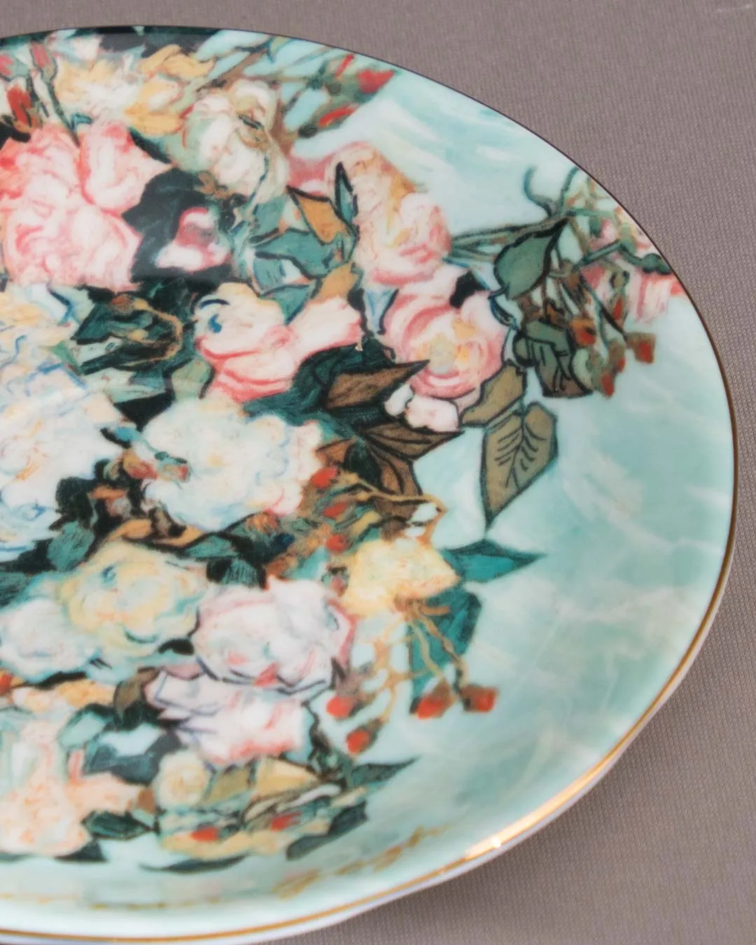 'Pink Rose' Vincent Van Gogh Painting Cup & Saucer