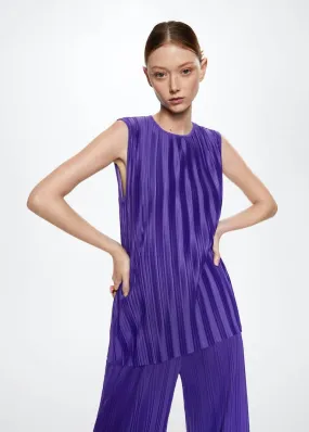 Pleated satin top Pleated satin top