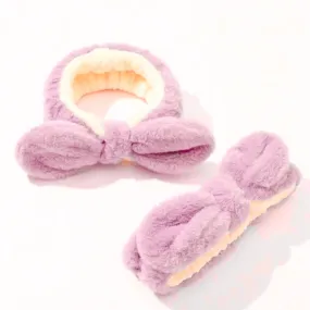 plush headband, Bow ribbon head wrap, spa, soft and light weight, facial headband, skincare, face washing, makeup, fashion. plush headband, Bow ribbon head wrap, spa, soft and light weight, facial headband, skincare, face washing, makeup, fashion.