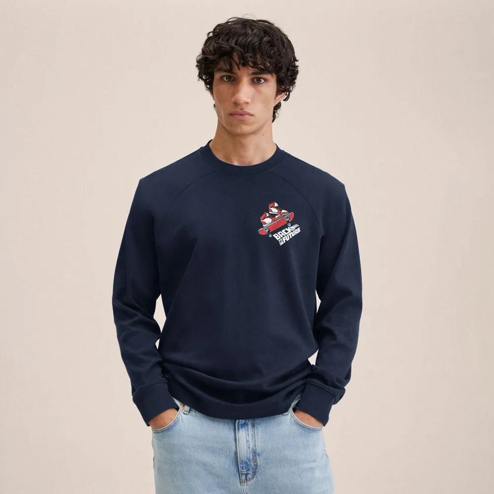 Polo Republica Men's Back To The Future Raglan Long Sleeve Tee Shirt