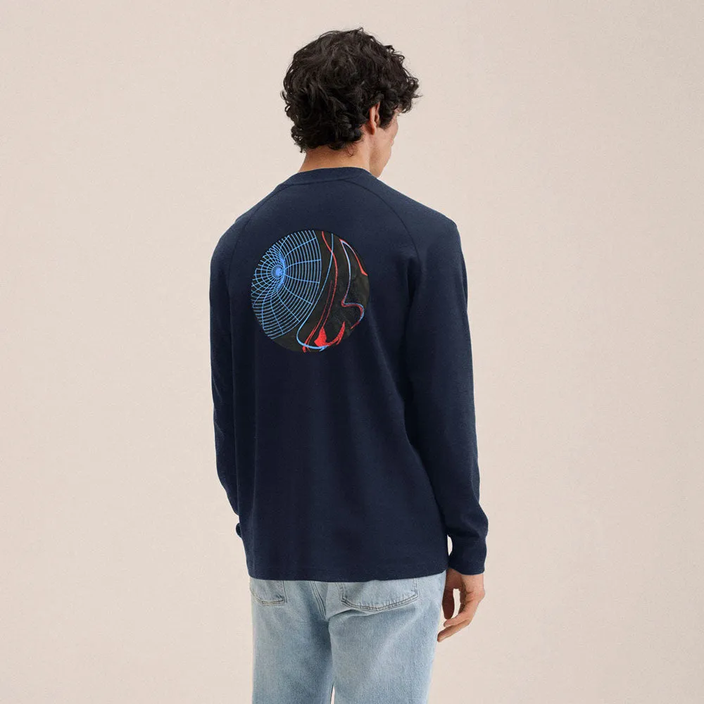 Polo Republica Men's Back To The Future Raglan Long Sleeve Tee Shirt