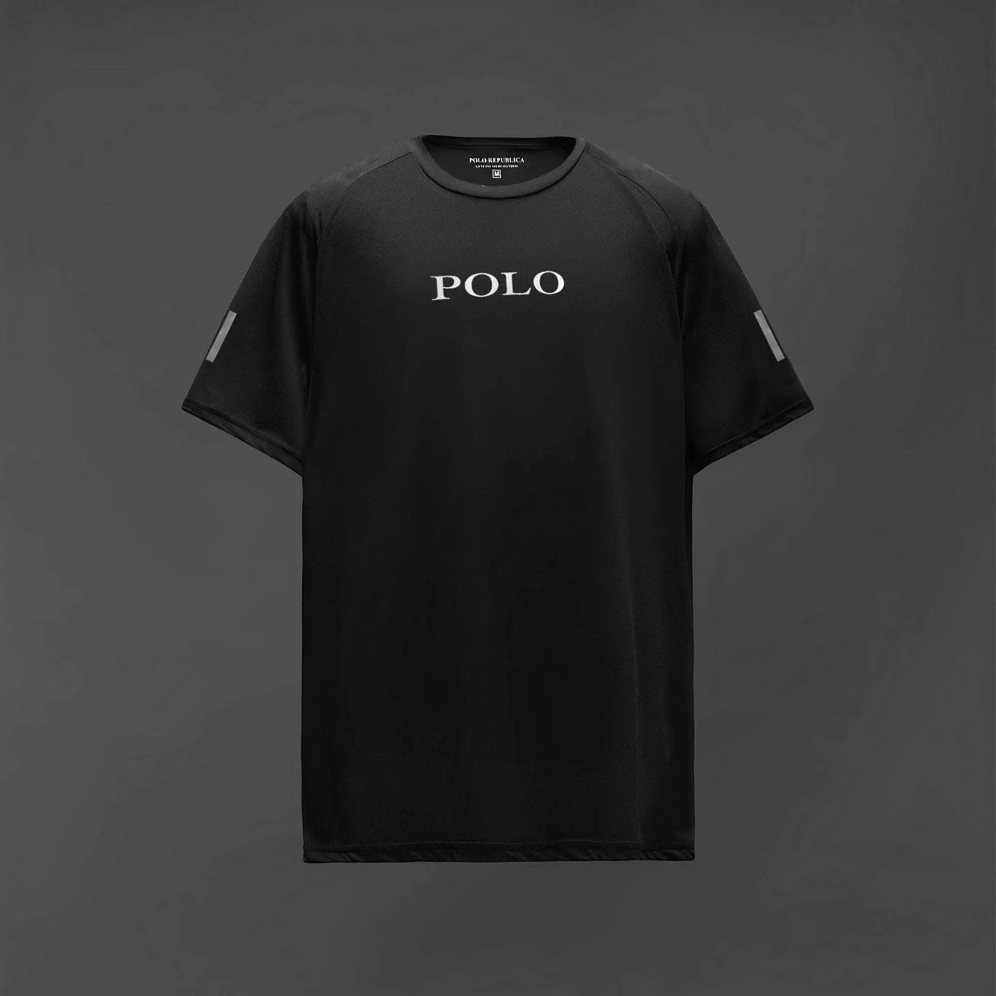 Polo Republica Men's Polo Athletic & Single Stripes Printed Raglan Activewear Tee Shirt