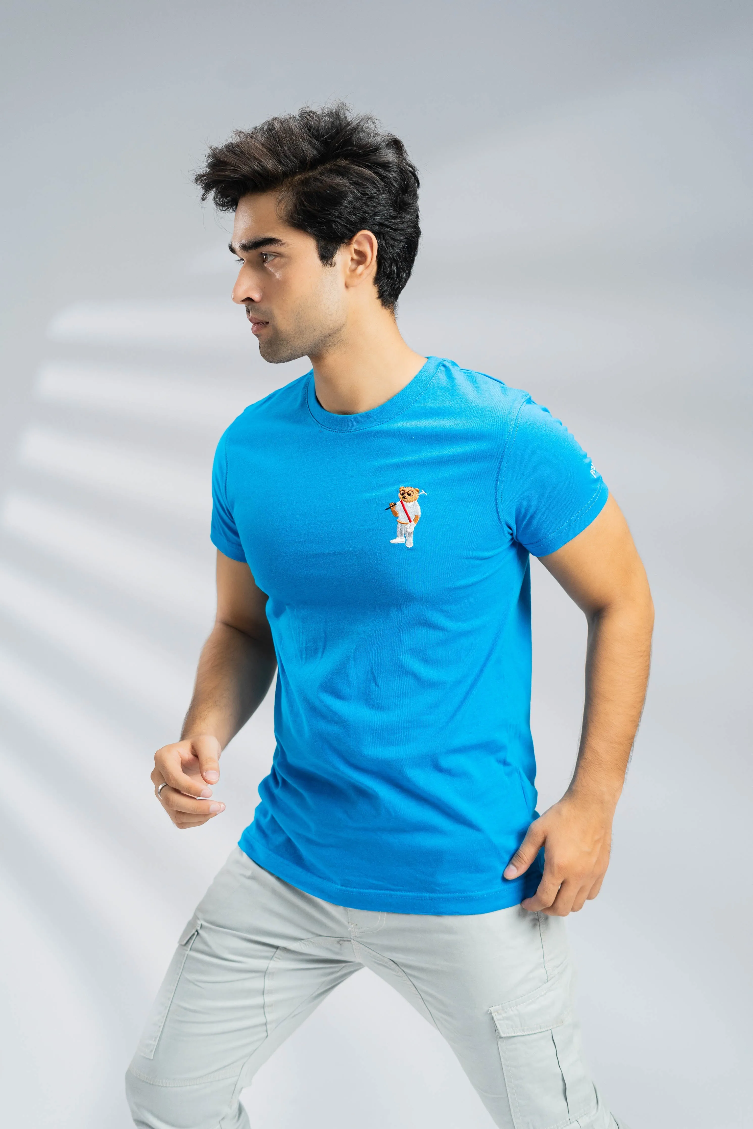 Polo Republica Men's Polo Bears & 5 Embroidered Crew Neck Tee Shirt