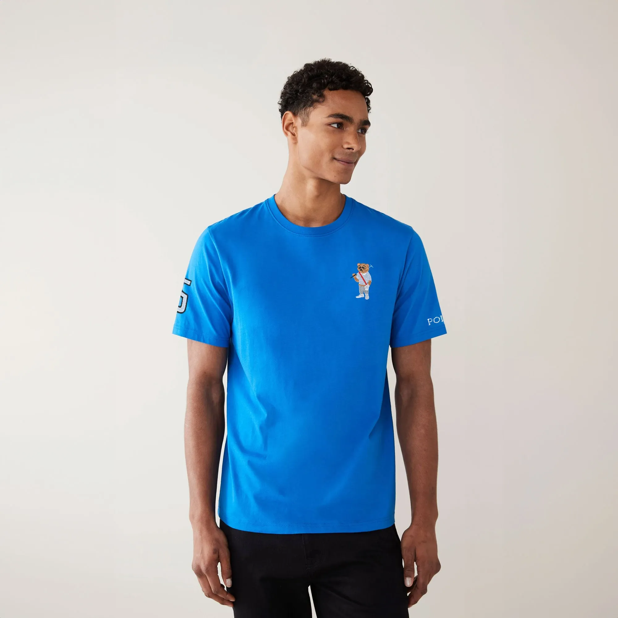 Polo Republica Men's Polo Bears & 5 Embroidered Crew Neck Tee Shirt