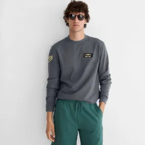 Polo Republica Men's Top Gun & Arrow Embroidered Raglan Sleeve Pique Tee Shirt Polo Republica Men's Top Gun & Arrow Embroidered Raglan Sleeve Pique Tee Shirt