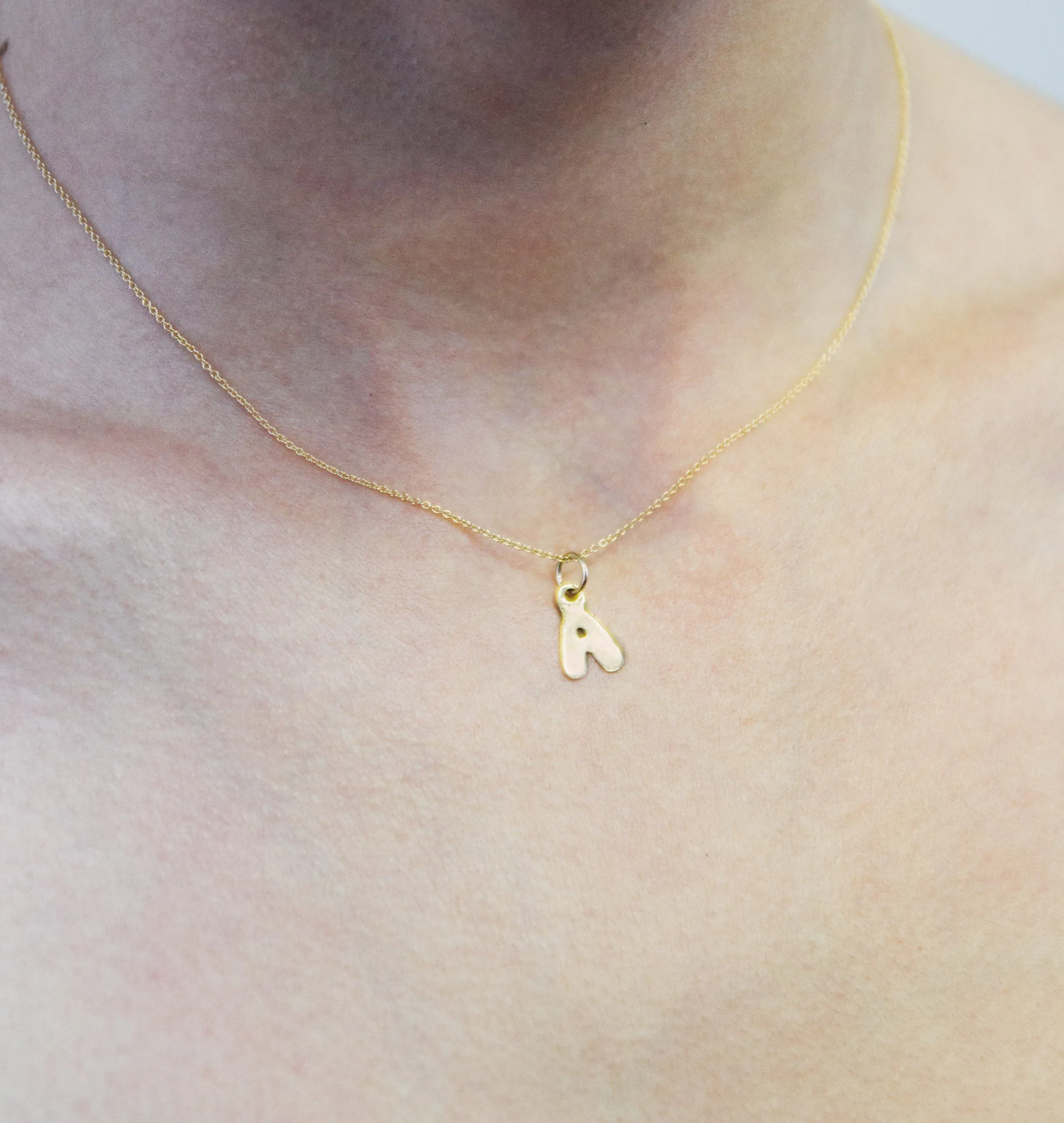 "V" Bubble Letter Charm