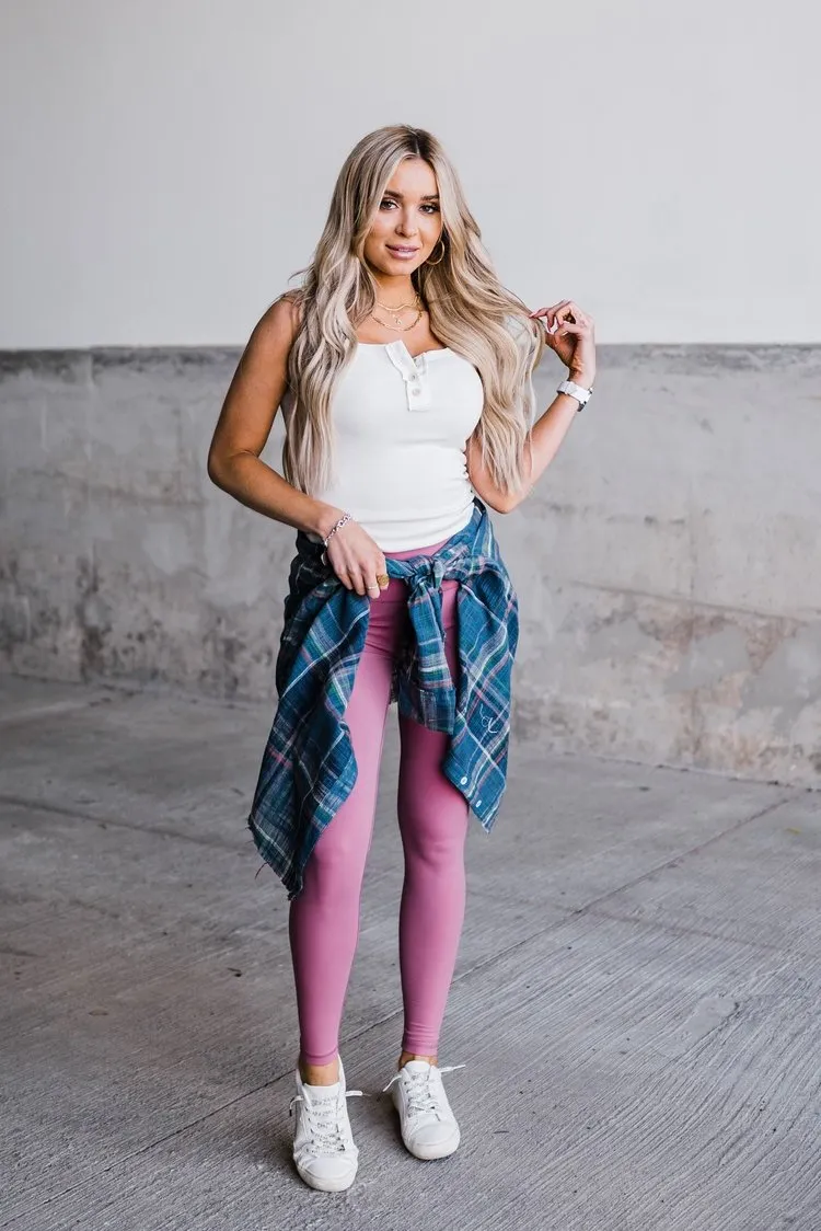 Record Setter Leggings - Dusty Rose