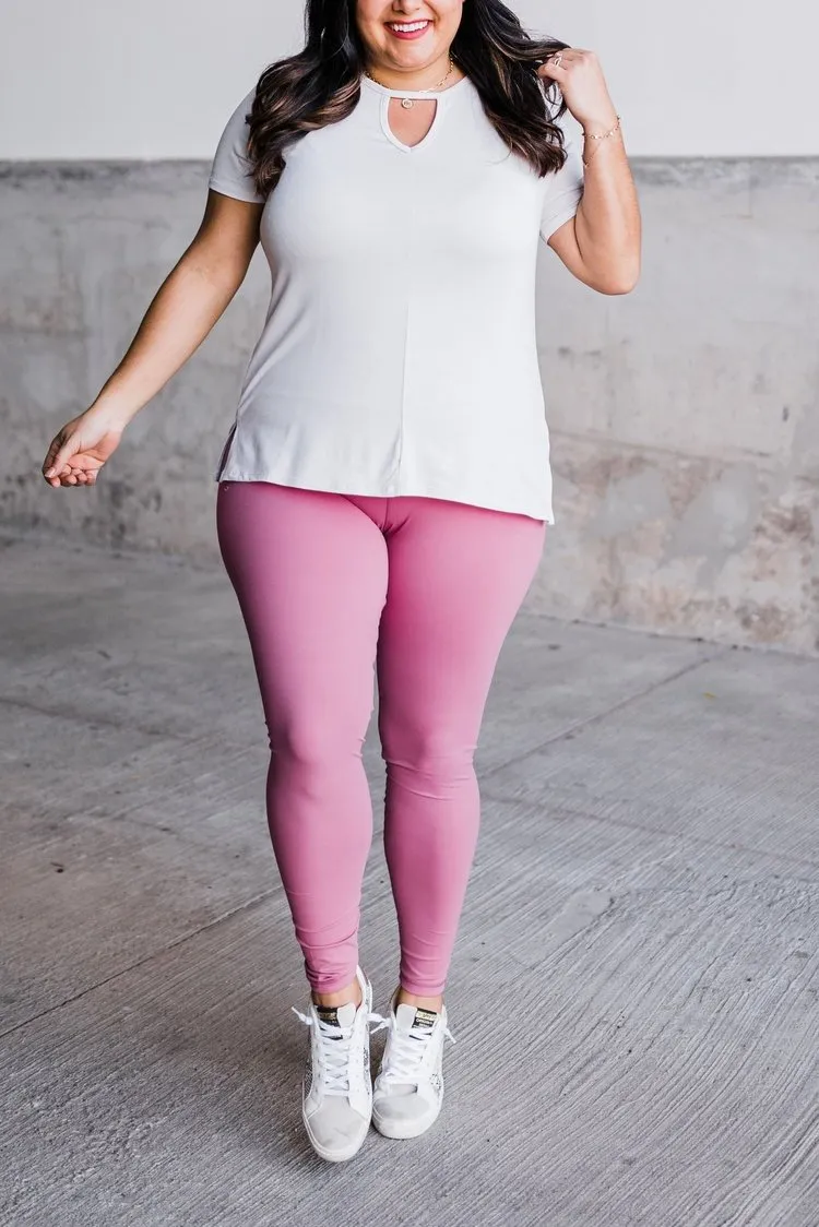 Record Setter Leggings - Dusty Rose