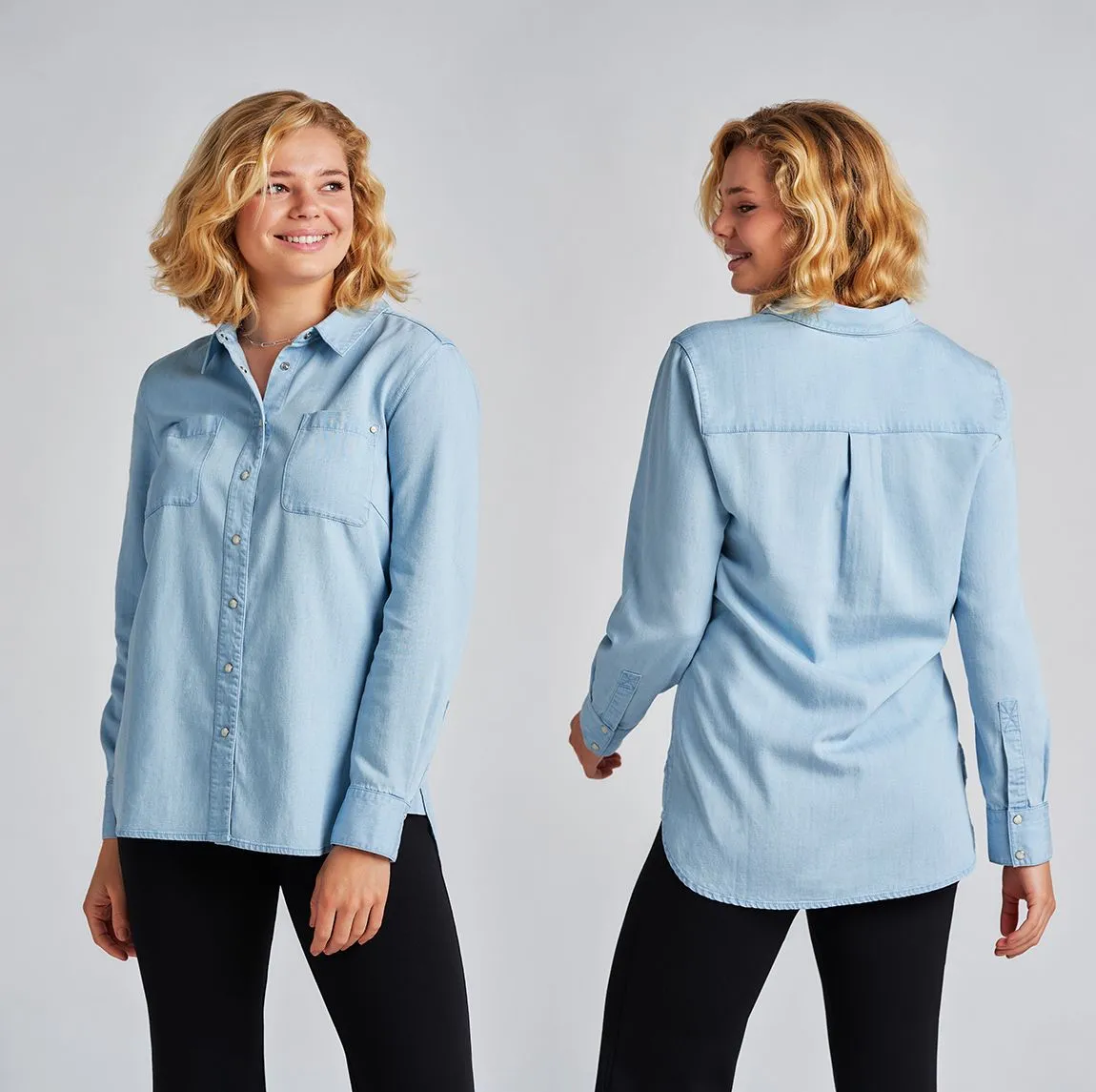 Rose-Rivet Work Shirt (Chambray)