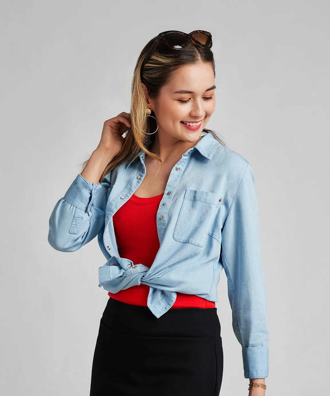 Rose-Rivet Work Shirt (Chambray)