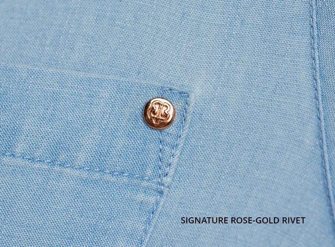 Rose-Rivet Work Shirt (Chambray)