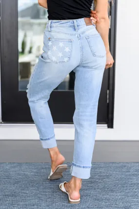 Sam Mid Rise Star Pocket Boyfriend Jeans Sam Mid Rise Star Pocket Boyfriend Jeans