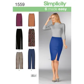 Simplicity Sewing Pattern 1559 Misses’ Skirts and Trousers Simplicity Sewing Pattern 1559 Misses’ Skirts and Trousers